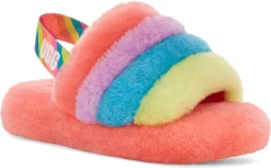 UGG Kids Fluff Yeah Slide -Footwear Hub Shop ugg childrens kids fluff yeah slide peach bliss multi 1124925k pbmt 20682.1647038453