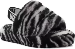 UGG Kids Fluff Yeah Slide Zebra